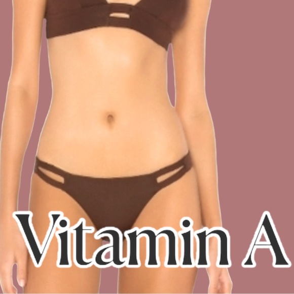 Vitamin A Other - NWT Vitamin A double side strap bikini bottoms in chocolate brown. Size 12 👙